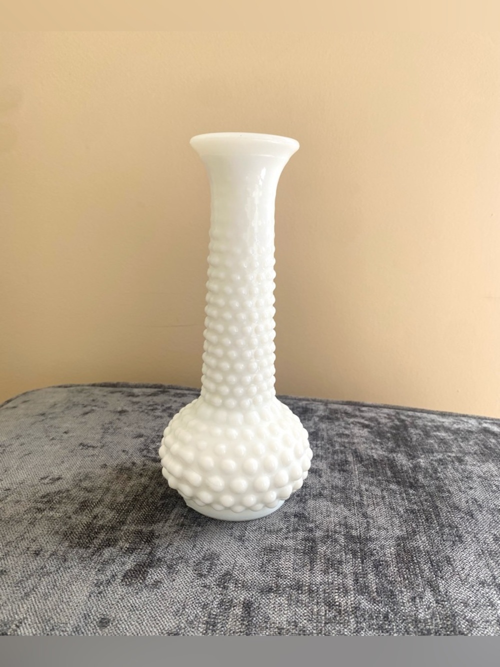 E.O. Brody Vintage White Milk Glass Hobnail Bud Vase